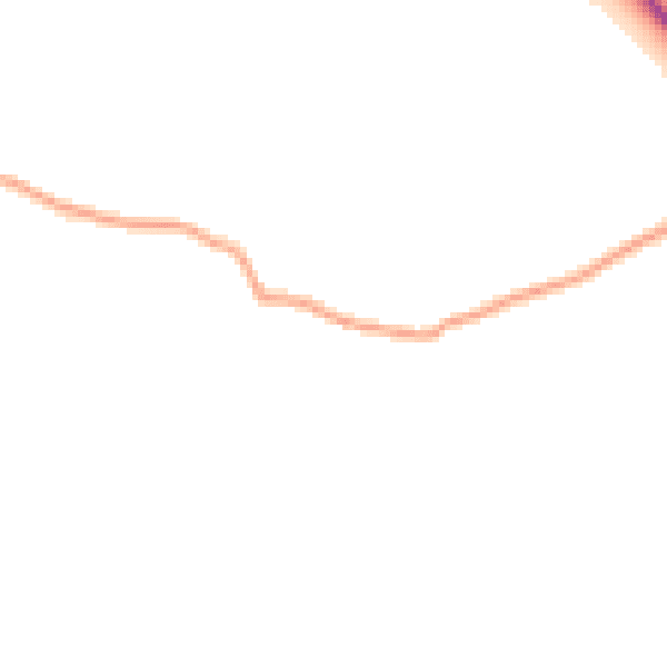 Daytime road noise heatmap for HR1 3RB
