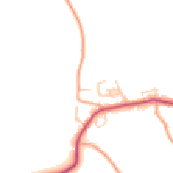 Daytime road noise heatmap for HR1 4AD