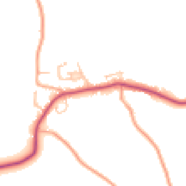 Daytime road noise heatmap for HR1 4AE