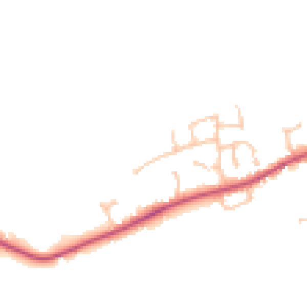 Daytime road noise heatmap for HR1 4AN