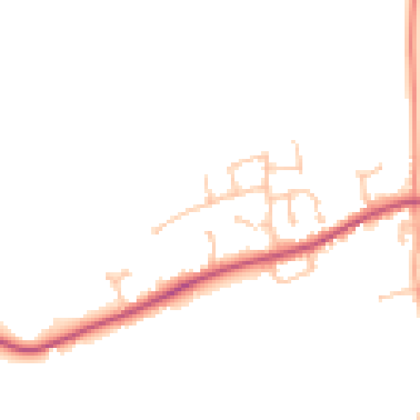 Daytime road noise heatmap for HR1 4DH