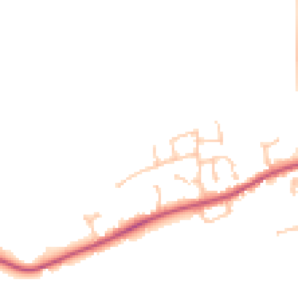 Daytime road noise heatmap for HR1 4DJ