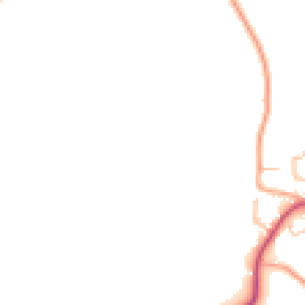 Daytime road noise heatmap for HR1 4DP
