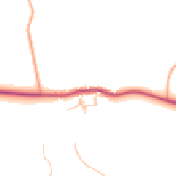 Daytime road noise heatmap for HR1 4HZ