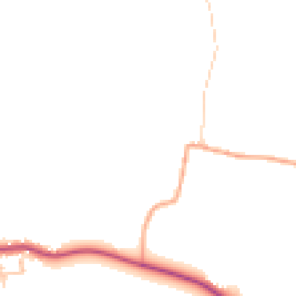 Daytime road noise heatmap for HR1 4JA