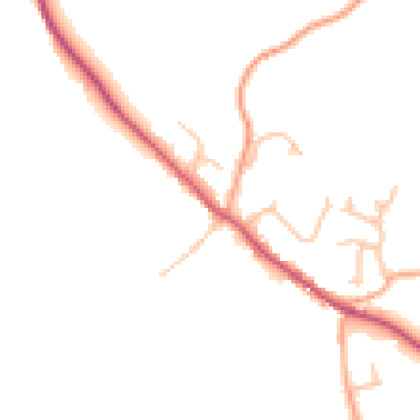 Daytime road noise heatmap for HR1 4NJ