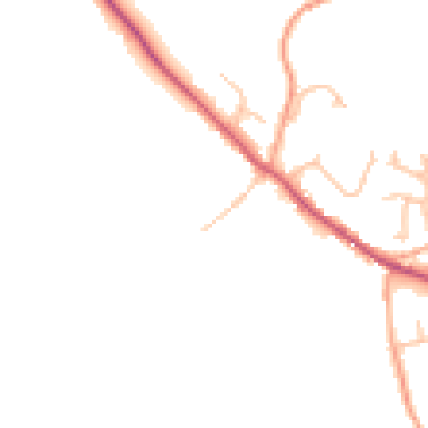 Daytime road noise heatmap for HR1 4NX