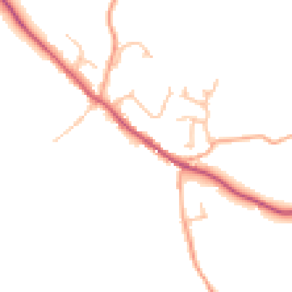 Daytime road noise heatmap for HR1 4PP