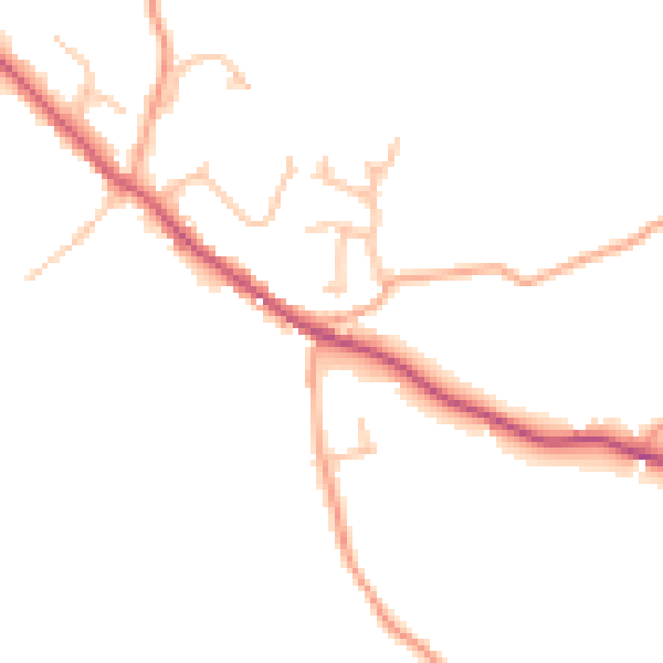 Daytime road noise heatmap for HR1 4PQ