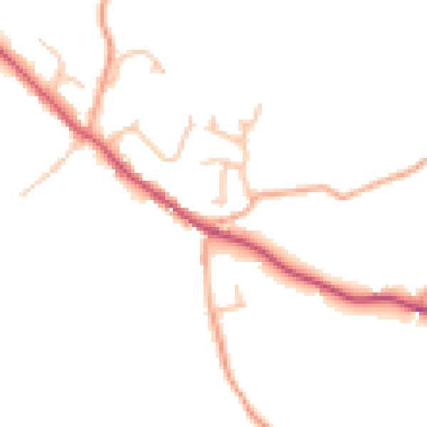 Daytime road noise heatmap for HR1 4PW