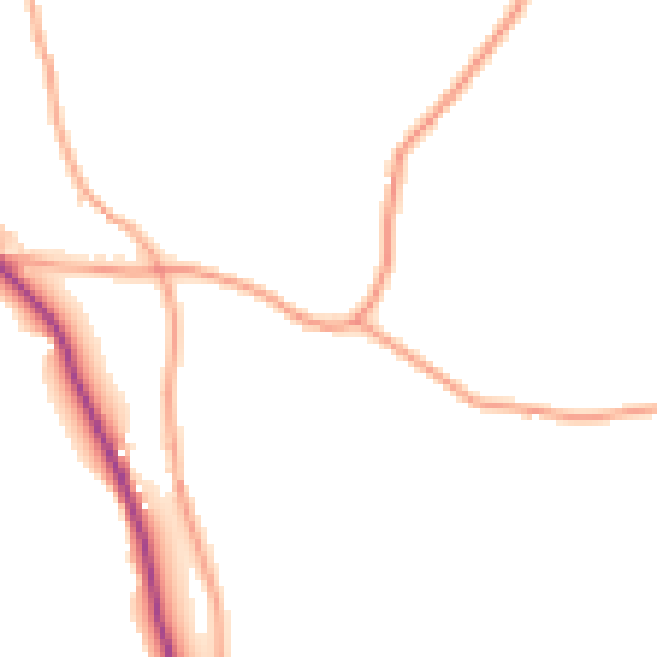 Daytime road noise heatmap for HR1 4TB