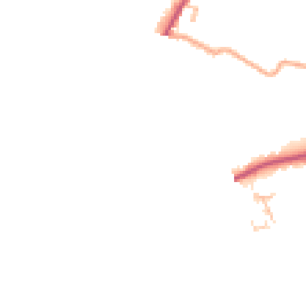 Daytime road noise heatmap for HR3 5AQ