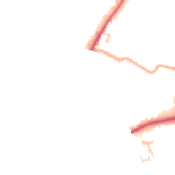 Daytime road noise heatmap for HR3 5AY