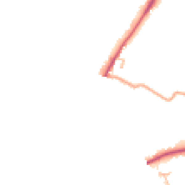 Daytime road noise heatmap for HR3 5BG