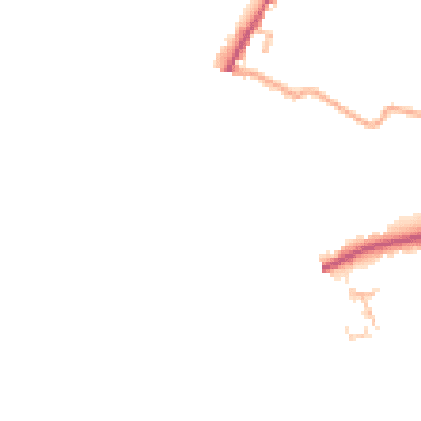 Daytime road noise heatmap for HR3 5BN