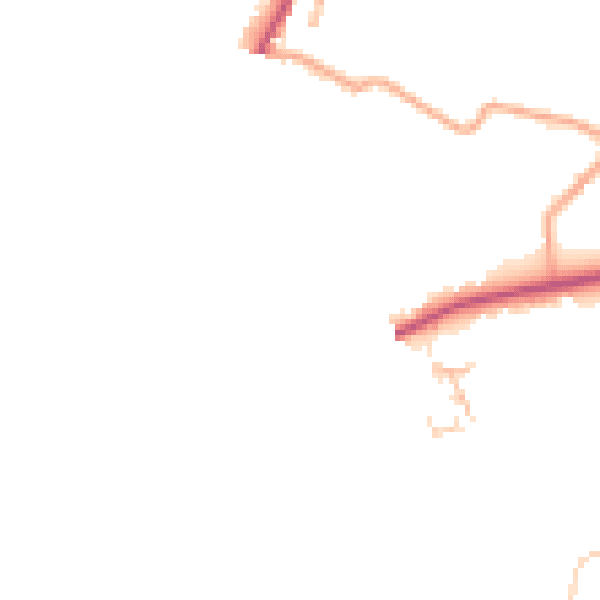 Daytime road noise heatmap for HR3 5BW