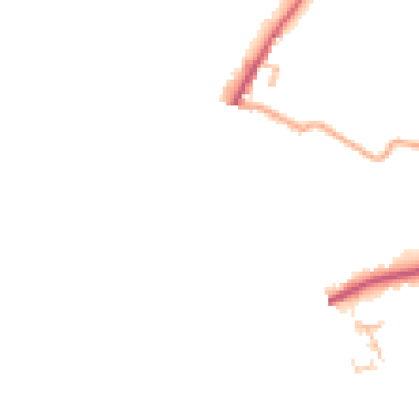 Daytime road noise heatmap for HR3 5BY