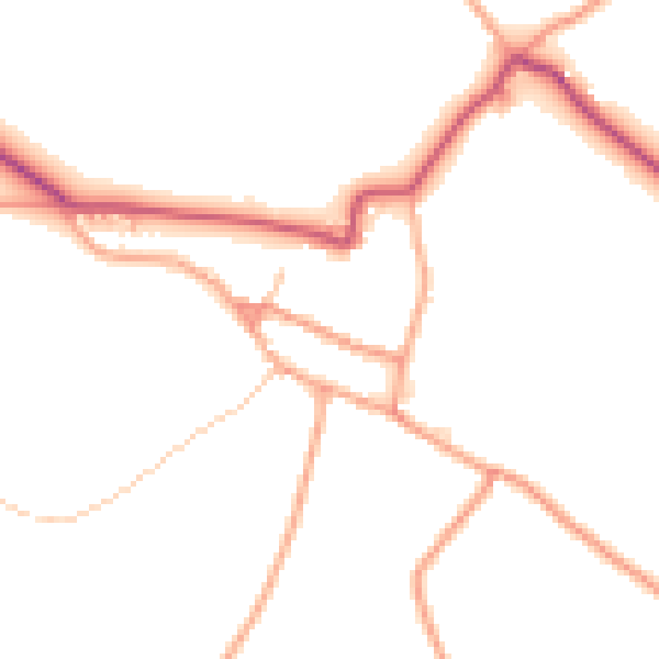 Daytime road noise heatmap for HR3 6AP