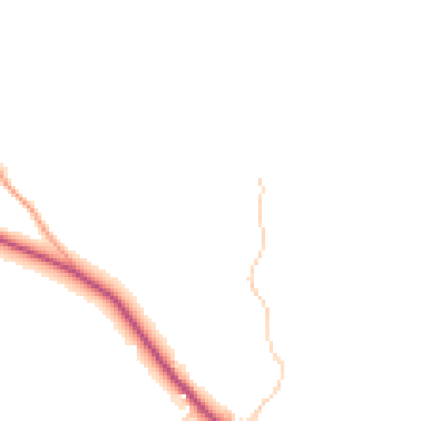 Daytime road noise heatmap for HR3 6BA