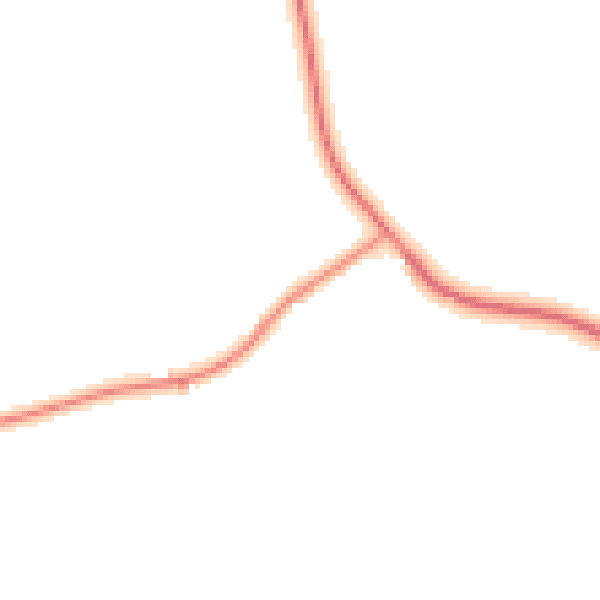 Night-time road noise heatmap for HR3 6EE