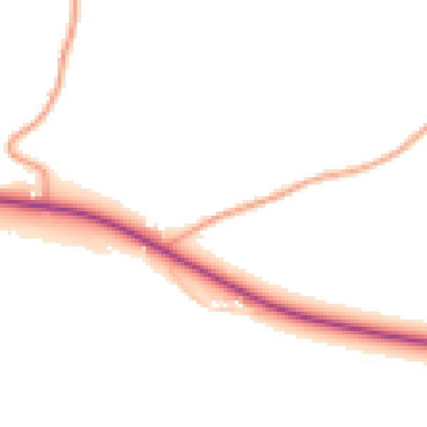 Daytime road noise heatmap for HR3 6EG