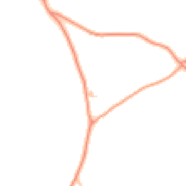 Daytime road noise heatmap for HR3 6JZ