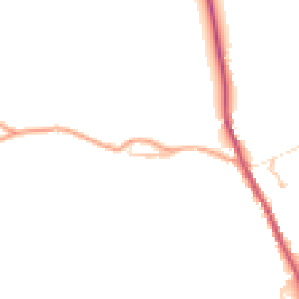Daytime road noise heatmap for HR3 6PL