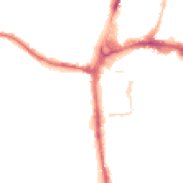 Night-time road noise heatmap for HR4 0AA
