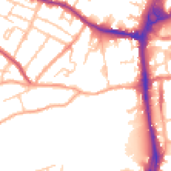 Daytime road noise heatmap for HR4 0AT