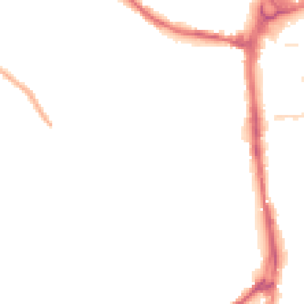 Night-time road noise heatmap for HR4 0AU