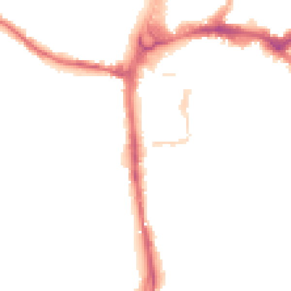Night-time road noise heatmap for HR4 0BG