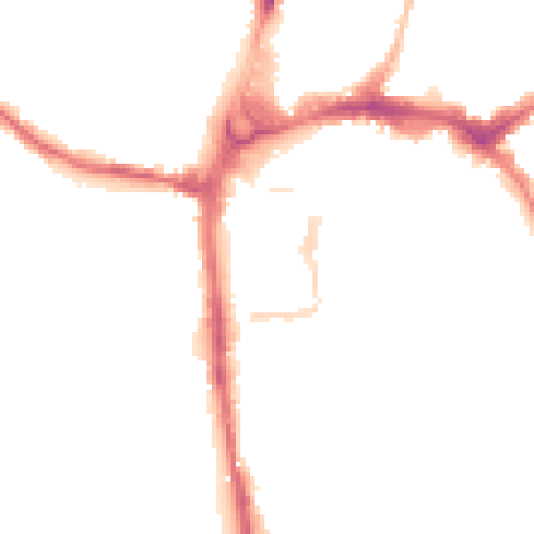 Night-time road noise heatmap for HR4 0BS