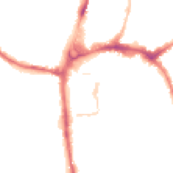 Night-time road noise heatmap for HR4 0BX