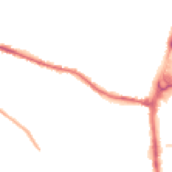 Night-time road noise heatmap for HR4 0DE