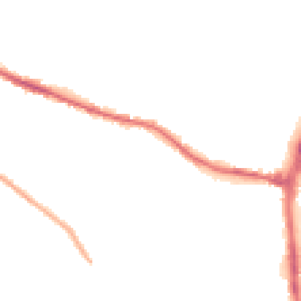 Night-time road noise heatmap for HR4 0DR