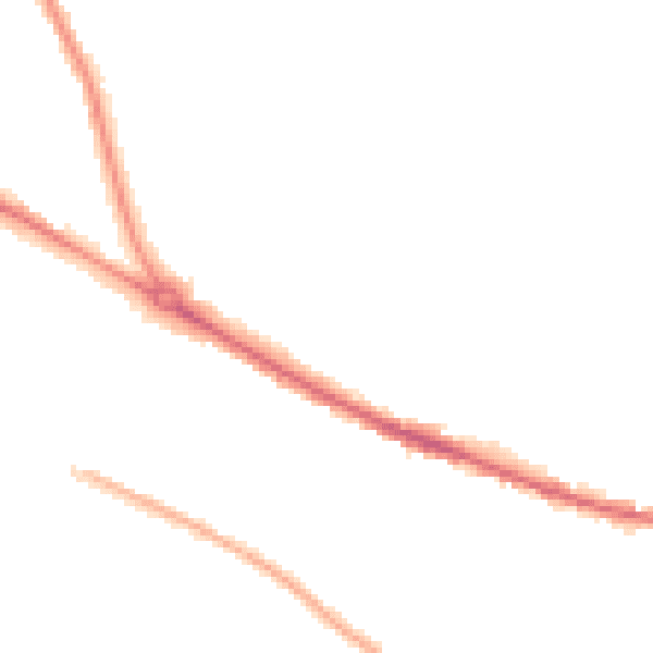 Night-time road noise heatmap for HR4 0DT