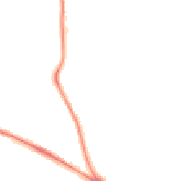 Night-time road noise heatmap for HR4 0NU