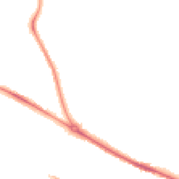 Night-time road noise heatmap for HR4 0PQ