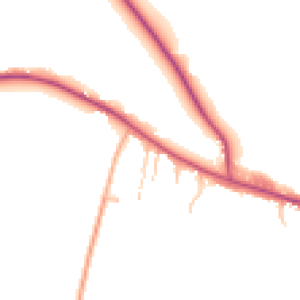 Daytime road noise heatmap for HR4 0SG