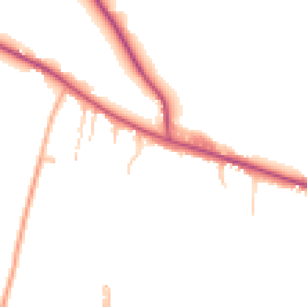 Daytime road noise heatmap for HR4 0SN