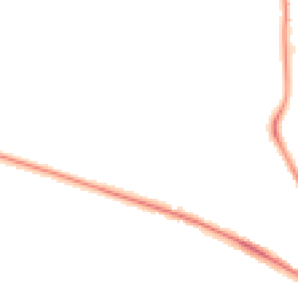 Night-time road noise heatmap for HR4 0TN