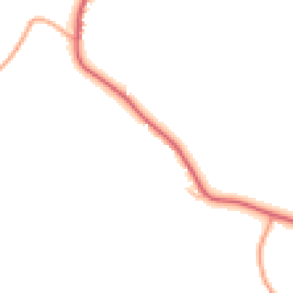 Daytime road noise heatmap for HR4 7BJ
