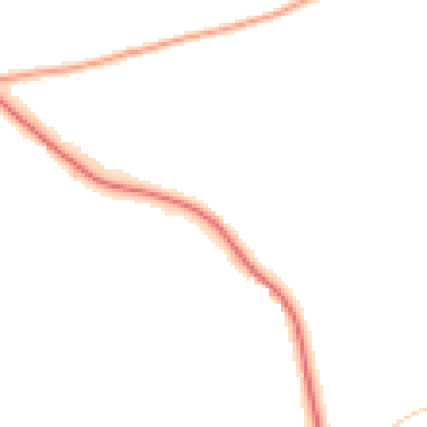 Daytime road noise heatmap for HR4 7DA