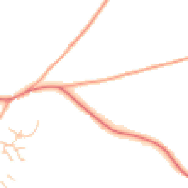 Daytime road noise heatmap for HR4 7DG