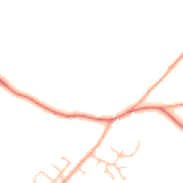 Daytime road noise heatmap for HR4 7DL