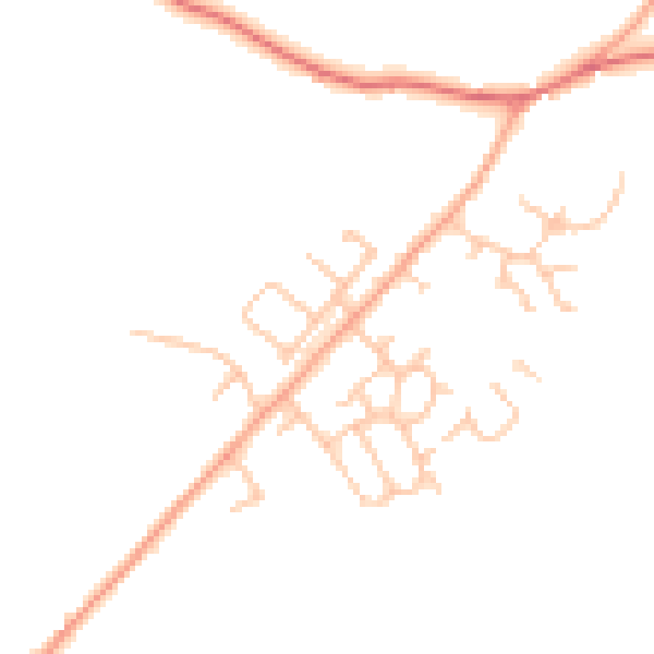 Daytime road noise heatmap for HR4 7DX