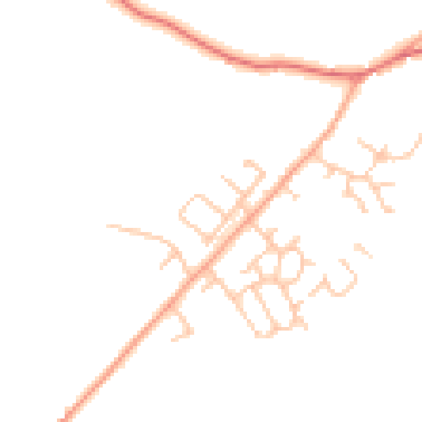 Daytime road noise heatmap for HR4 7EA