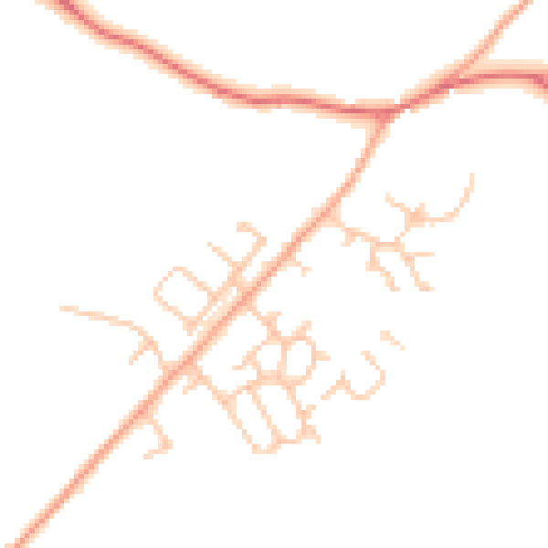 Daytime road noise heatmap for HR4 7EG