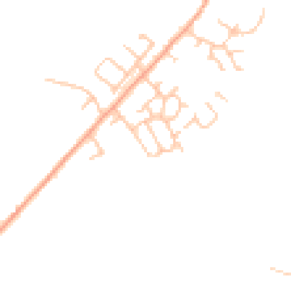 Daytime road noise heatmap for HR4 7EJ