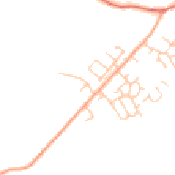 Daytime road noise heatmap for HR4 7EU